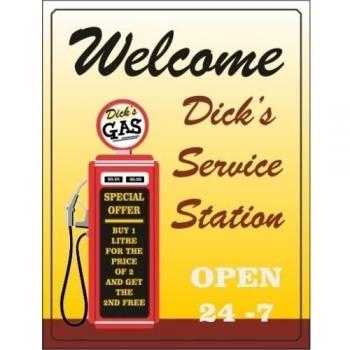 4687 Bienvenido a Dick de la Estación de servicio Oferta Especial comprar uno por el precio de dos y obtener la 2 nd gratis estilo vintage pared de metal Publicidad Firmar, 400 mm x 300 mm