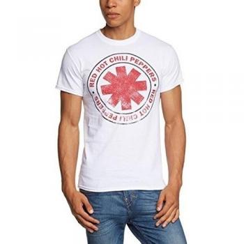 Coole-Fun-T-Shirts - Camiseta de Red Hot Chilli Peppers, logo asterisco blanco blanco Talla:XL
