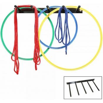 Soporte Metálico Softee Deluxe para Cuerdas y Aros, Unisex, Blanco, Talla S