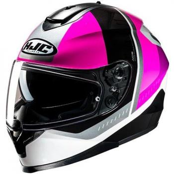 HJC Casco Integral C70N Alia MC8 Rosa-Negro con diseño aerodinámico, sistema de ventilación avanzado, interior desmontable y lavable, visor anti-rayaduras y cierre de doble anilla