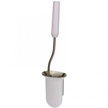 Escobilla de Baño Colgante Flex™ con Soporte de Pared, Blanco, 43.5 x 10 cm, Acero Inoxidable