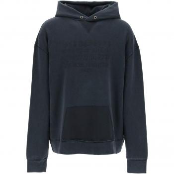 Maison Margiela Men's Hoodie with Reverse Logo Hooded in Nero | Size XS | S50GU0216S25570