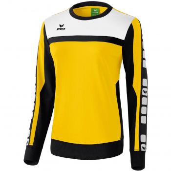 Erima - Sudadera para mujer 5 Cubes Amarillo Gelb/Schwarz/Weiß Talla:34