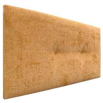 Cabecero Tapizado de Lana Natural con Botones - Acabado Mostaza, 105x50cm, para Cama Dormitorio Alcolchado Winter Luxury