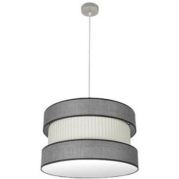 Lámpara Colgante Home 2 Luces Regulable Níquel/Gris-Beige 50x50 cm FABRILAMP
