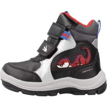 Botas Niño Geox B Flanfil Boy B Abx, color negro, impermeables, con suela antideslizante y cierre de velcro