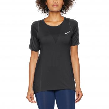 Nike W Nk Znl Cl Relay Ss Camiseta de Manga Corta, Mujer, Negro