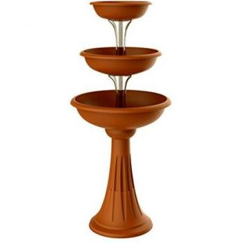 Maceta Columna Trevi 30/50 cm - Terracota y Bronce, Altura 114 cm