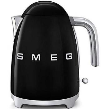 SMEG Calentador de Agua electrico, hervidor KLF03BLEU, 2400 W, 1.7 litros, Acero Inoxidable, Negro