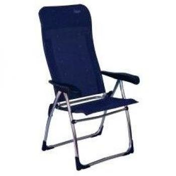 Crespo - Silla plegable (respaldo alto), color azul