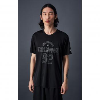 Camiseta Champion Crewneck Hombre Negra de Manga Corta