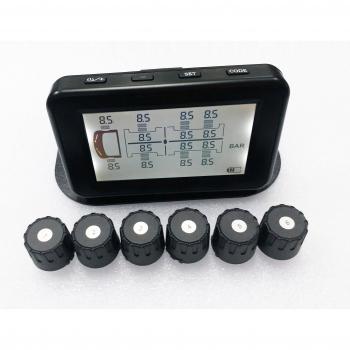 Tuvva Sistema de vigilancia inalámbrico de la presión de los neumáticos, ideal para camión autobús, TPMS con 6 sensores externos