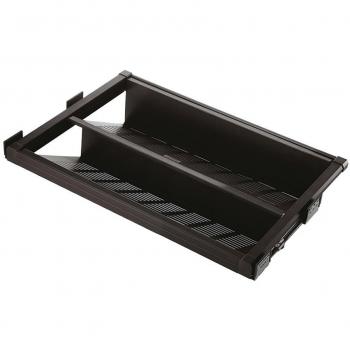 Emuca 7087313 Accesorio zapatero extraible con cierre suave para armario, ancho regulable 764-794mm, pintado moka
