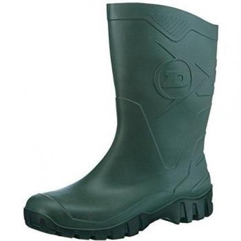 Dunlop Dee Plain Rubber Wellingtons Green Size 39
