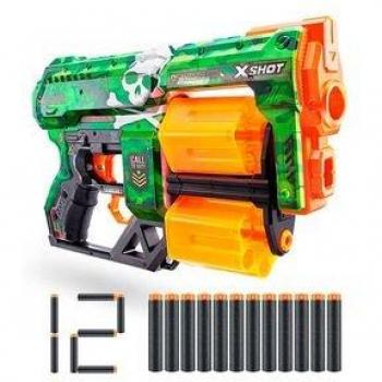 Pistola Skins Dread X-SHOT con 12 dardos +8A Calavera
