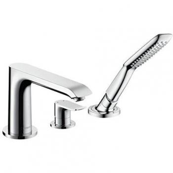 Hansgrohe 31190000 Metris grifería de 3 agujeros para borde de bañera, cromo
