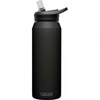 Camelbak Termo Eddy+ Vacuum 1L Negro - Bidón de acero inoxidable, capacidad de 1 litro, diseño aislante al vacío, tapa con boquilla para beber, apto para lavavajillas, libre de BPA