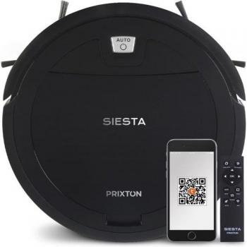 Prixton Siesta Robot Aspirador WiFi App Móvil Aspira y Friega 1000Pa Negro