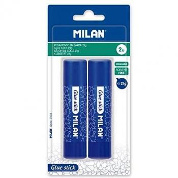 MILAN Blister 2 Barras Pegamento 21gr, Multicolor, único