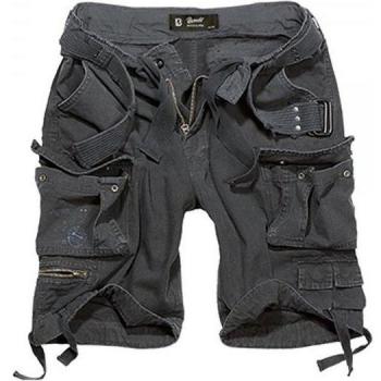 Brandit Savage Vintage Shorts - Black - S - 100% Cotton