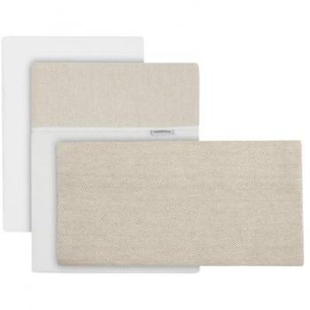 Juego de Sábanas para Minicuna 3 Piezas 50x90 cm Lino Beige 100% Algodón