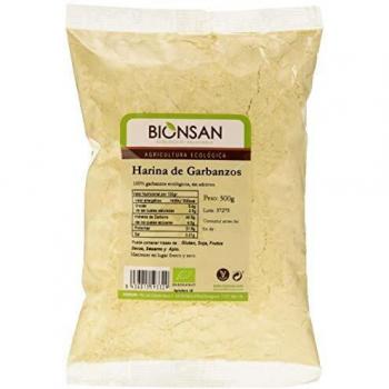 Bionsan Harina de Garbanzos Ecológica - 3 bolsas de 500 gr - Total: 1500 gr