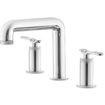 Batería de Lavabo Bimando Pulsador Lever Cromo Galindo 7979600
