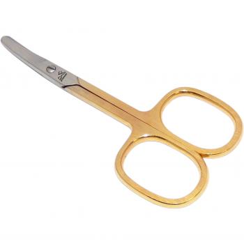 Premax F1097312MXD Tijeras uñas bebé, mango dorado 24 k