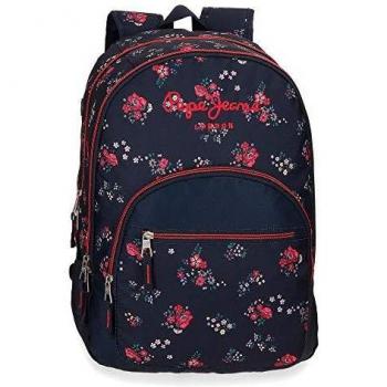 Pepe Jeans 64124B1, Mochila Doble Cremallera Adaptable, 44 cm, 21.12 litros, Multicolor