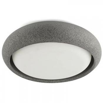 Plafón LED exterior FARO Barcelona 72353 ANGA 240 Gris oscuro, hormigón, Ø 24 cm