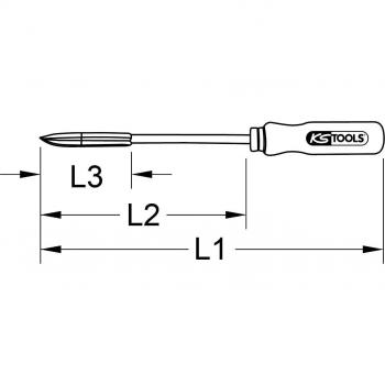 Rascador Triangular KS Tools 380mm
