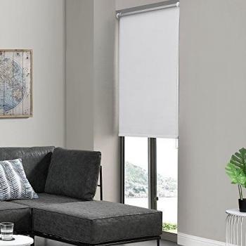 Cortina Enrollable 70 x 175 cm - Blanca - Opaca - Sin Taladros - Sistema Klemmfix