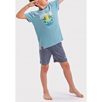 Pijama Munich de manga corta verde-gris DH1151 para niño