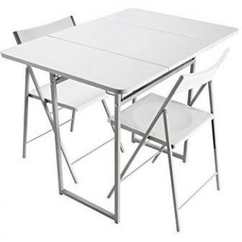 Versa Andrea Set de mesa y Dos Sillas para Cocina, Terraza, Jardín, Balcón o Comedor, Mesa y Sillas, Set de 3 piezas, Medidas