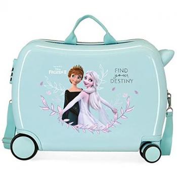 Maleta Correpasillos Infantil Rígida ABS Frozen Memories Azul 50x39x20 cm, 34L, 4 Ruedas Multidireccionales