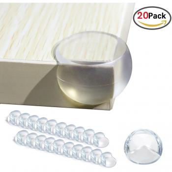 20 Piezas Protectores de Esquinas para Bebes por DigHealth, Seguridad Infantil Protector Esquinas, Transparente Protege Esquinas con Adhesivo para Bordes de Mesa, Proteccion Niños Alrededor de la Casa