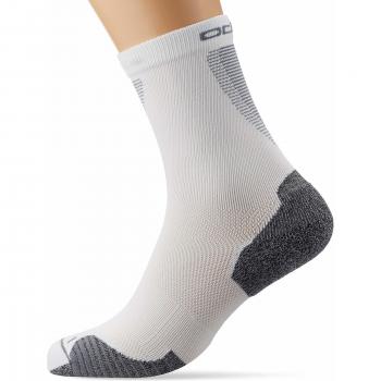 Odlo Ceramicool Run Crew Socks - White/Grey - Size 45-47