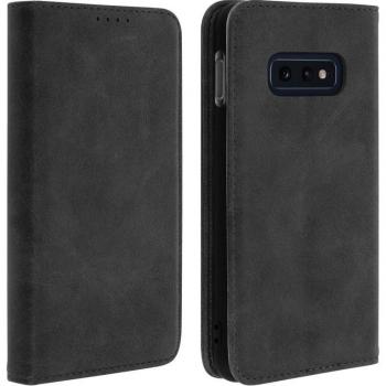 Funda tipo libro billetera vintage negra para Samsung Galaxy S10e