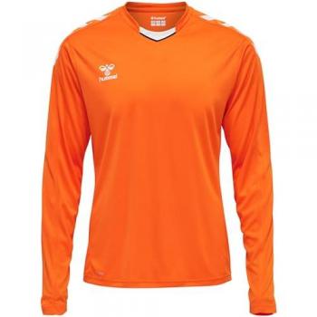 Camiseta de Manga Larga Hummel Core Xk Poly, Color Naranja Tigre, Talla Extra Grande, para Hombres