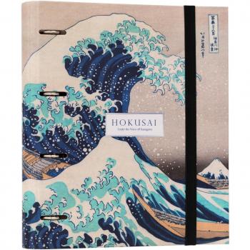 Carpeta 4 Anillas Hokusai Kokonote Azul y Gris