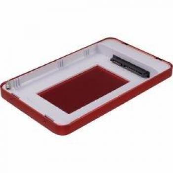 Caja externa Argus GD-25609 para disco duro SATA de 2.5 pulgadas, USB 3.0, velocidad de transferencia 600 Mb/s, color rojo
