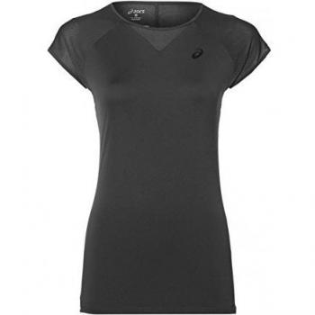 Asics Workout Top Camiseta de Manga Corta, Mujer, Gris
