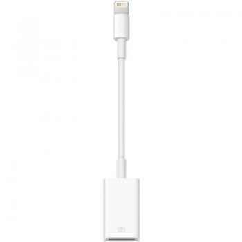Apple Lightning Male to USB 2.0 Female Adapter - White for iPod/iPhone/iPad
