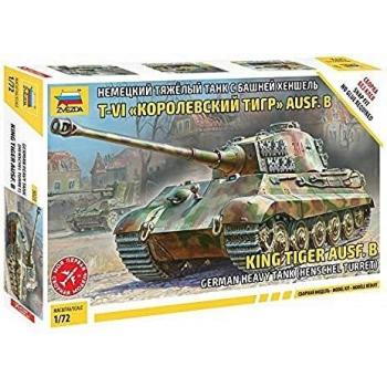 Zvezda King Tiger 500785023 500785023-1:72 - Maqueta de construcción de plástico para Principiantes, diseño de Camuflaje