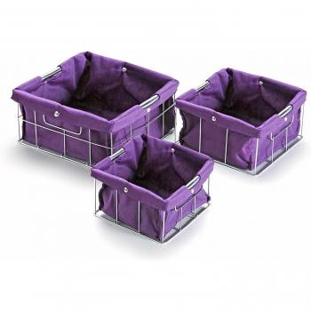Set de Cajas Organizadoras Apilables Versa 3 Piezas (26 x 12 x 26 cm)