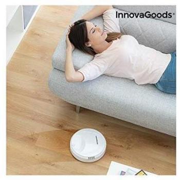 InnovaGoods Rovac 1000 - Robot aspirador inteligente, Autonomía aprox.: 80 min, blanco