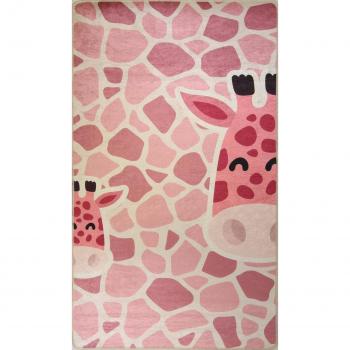 Alfombra Infantil 80 x 150 cm - Rosa Suave y Acolchada