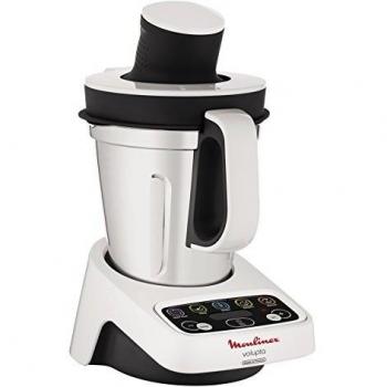 Moulinex HF404113 Robot de Cocina Compacto Multifunción con Capacidad de 3L, 5 Programas Automáticos y 5 Accesorios, Potencia de 1000W