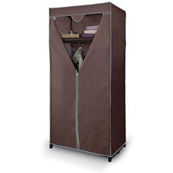 Domopak 75070 Armario Guarda Ropa con Estante 160X75X50CM JOBGAR, Metal, Neutro, One Size