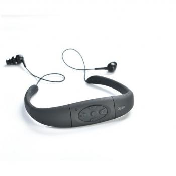 Garyesh 8GB Auriculares IPX8 Impermeable Reproductor de MP3 con Función de Radio FM